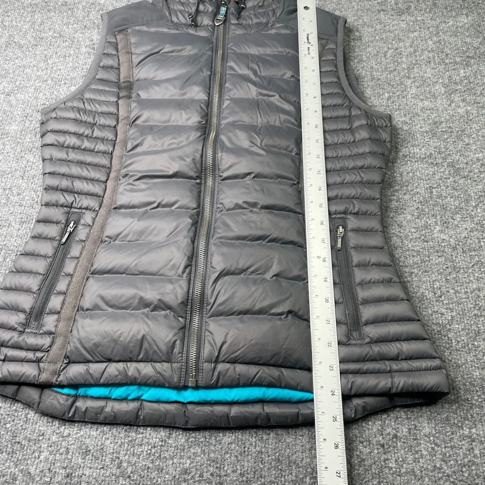 KUHL Spyfire Hooded Vest Women's Medium Gray Down Puffer